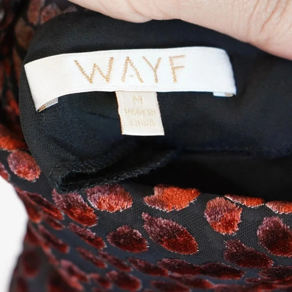 WAYF Lamont Dress Red Black Animal Leopard Print Sleeveless Women’s Size Medium - Picture 6 of 8